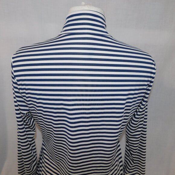 Carve Designs Womens M Lake Sunshirt Blue White Striped Full Zip UPF 50+ - Picture 10 of 11